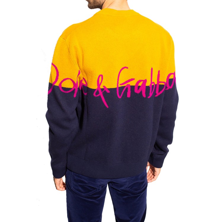 Shop Dolce & Gabbana Logo Wool Sweater In Multicolor