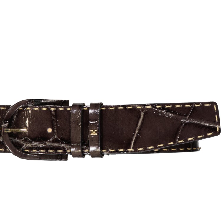 Shop Max Mara Waist Leather Belt In Black