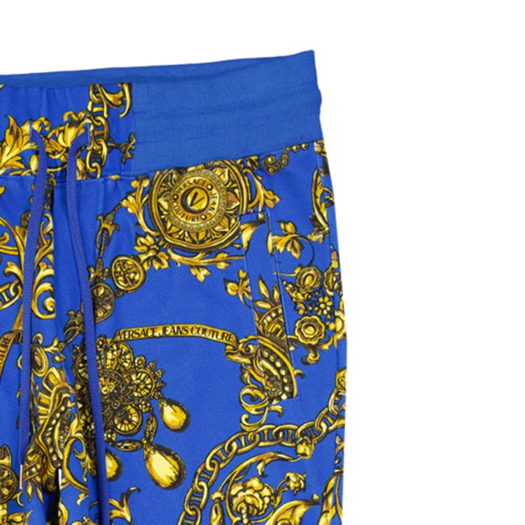 Shop Versace Jeans Couture Baroque Pattern Blue Pants