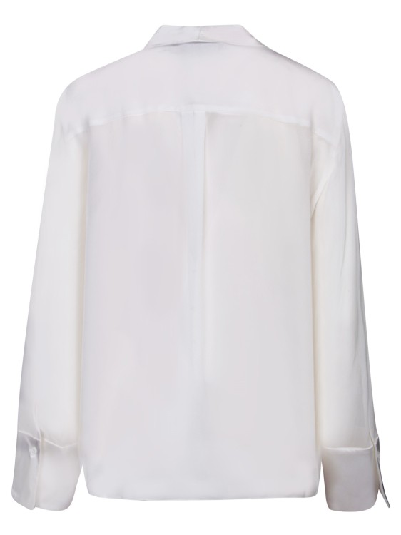 Shop Alice And Olivia Lightweight Fabric Blouse With Bow Tie In White