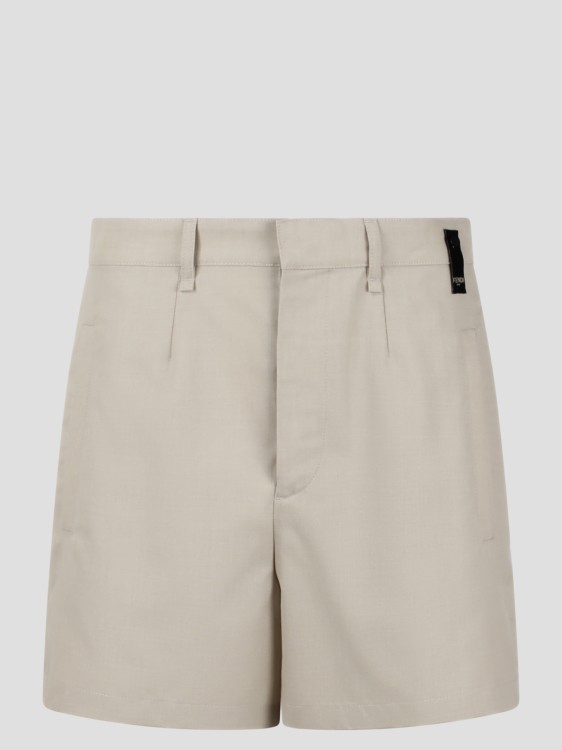 Shop Fendi Sartorial-cut Shorts Trousers In Neutrals