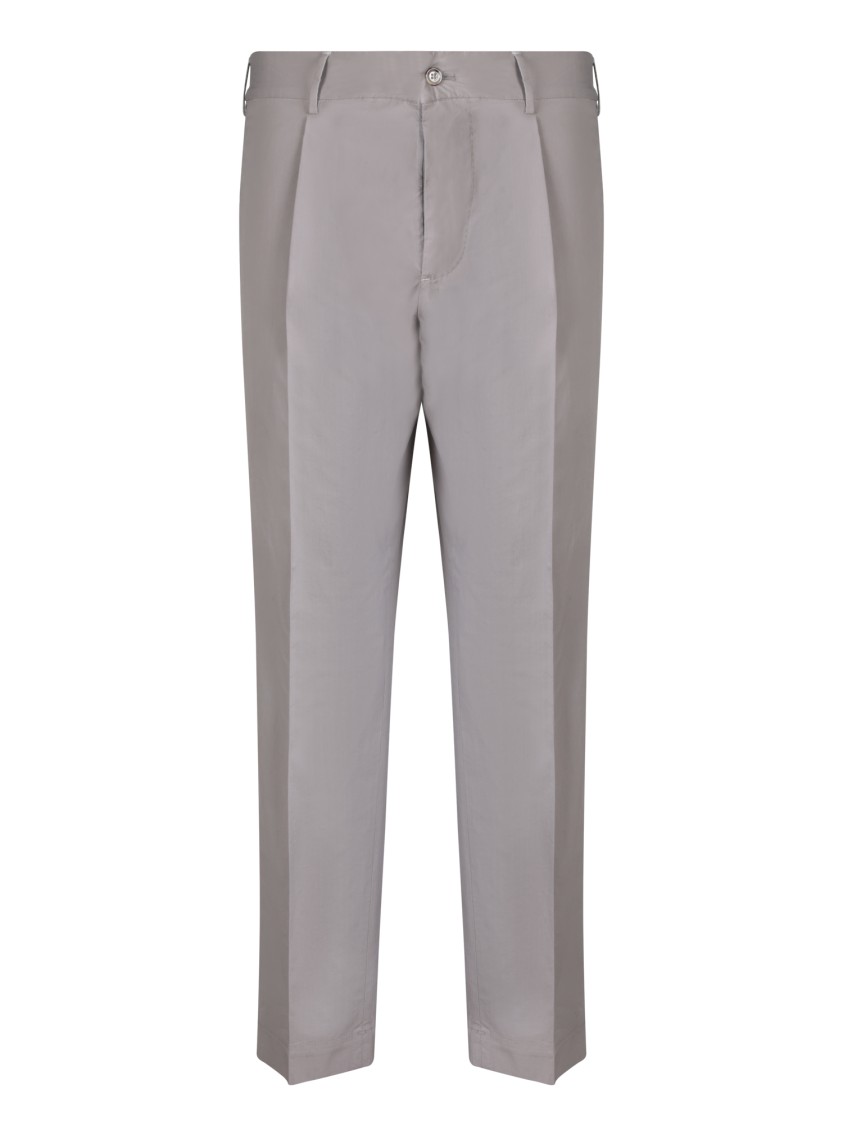 Dell'oglio Sophisticated Trousers With Comfortable Stretch And Elegant Detailing In Grey