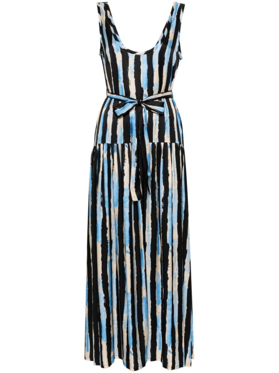 Shop Pinko Once Long Dress In Multicolor
