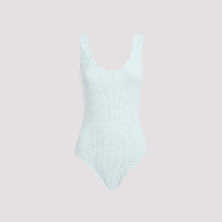 Shop Marysia Light Blue Palm Springs Maillot In White