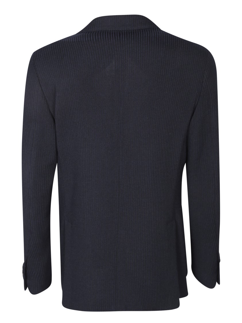 Lardini Boucle Fabric Jacket With Two-button Closure In Blue