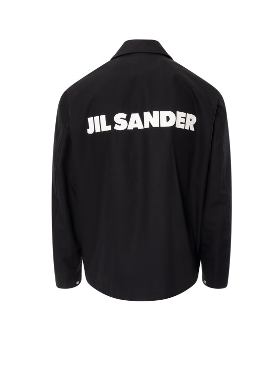 Shop Jil Sander Cotton Jacket With Logo Print In Black