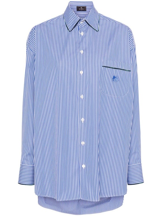 Shop Etro Over Shirt In Blue