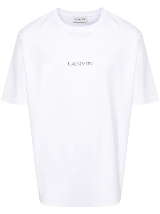 Lanvin White Embroidered Logo T-shirt