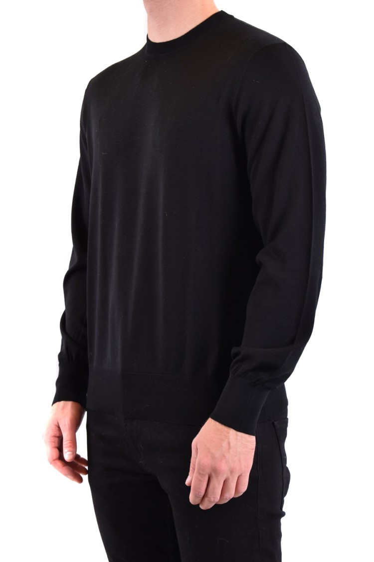 Shop Neil Barrett Classic Black Wool Sweater