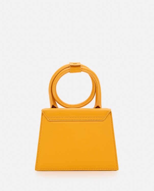 Shop Jacquemus Le Chiquito Noeud Leather Shoulder Bag In Orange