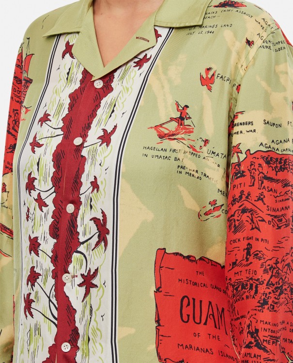 Shop Bode New York Guam Shirt In Brown