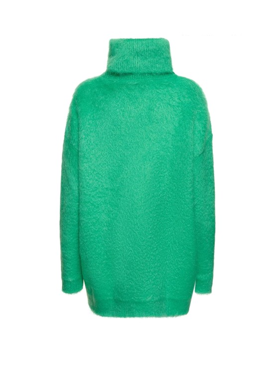 Shop Gucci Brushed Mohair Pullover Dress In Green