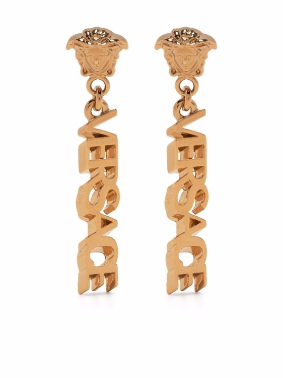 Versace Gold-tone Drop Earrings In Not Applicable