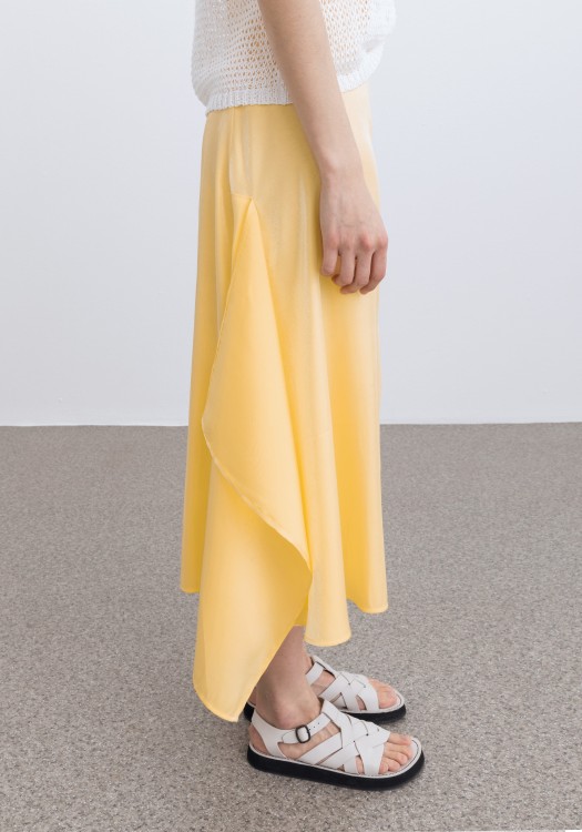 Shop Aeron Capel - Flutter Skirt In Gold