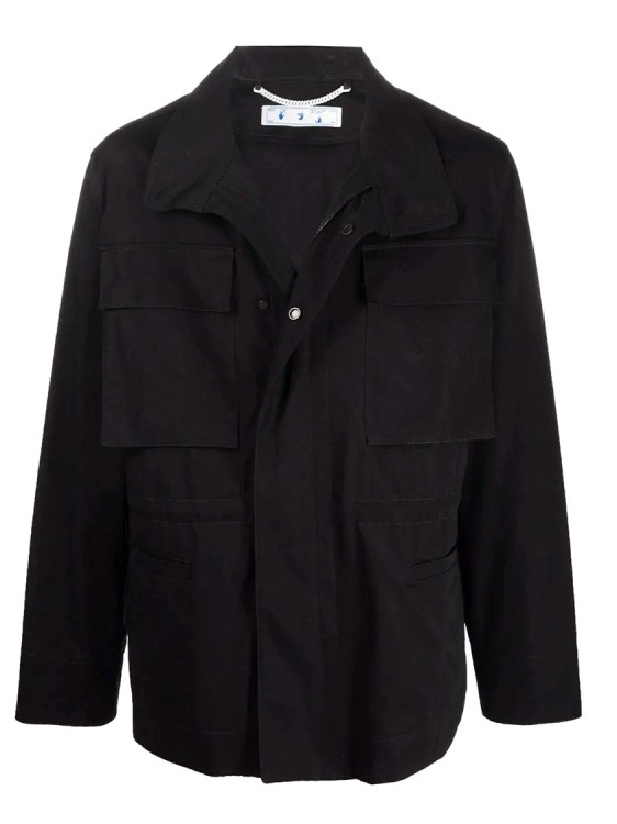 Shop Off-white Arrows-motif Field Jacket In Black