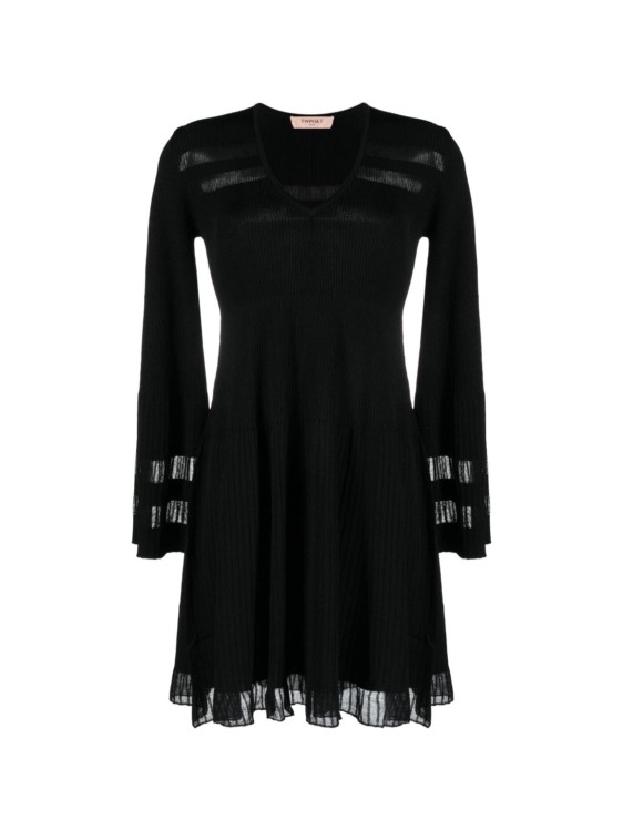 Twinset V-neck Black Dress