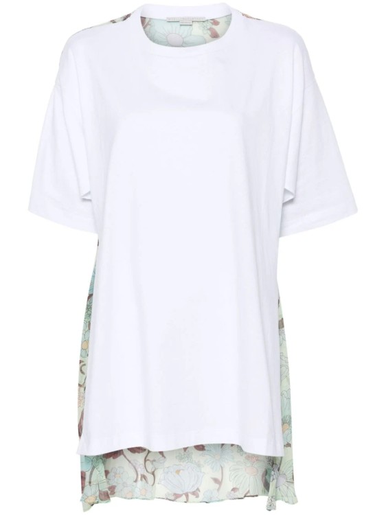 Stella Mccartney Multicolor Floral Print T-shirt In White