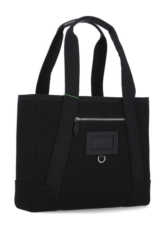 Shop Kenzo Tote Shopping Bag In Black