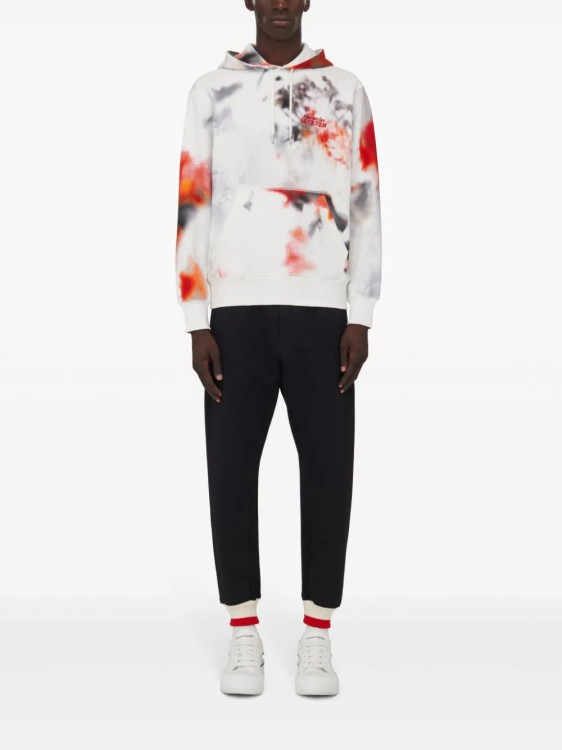 Shop Alexander Mcqueen White Obscured Flower Sweatshirt