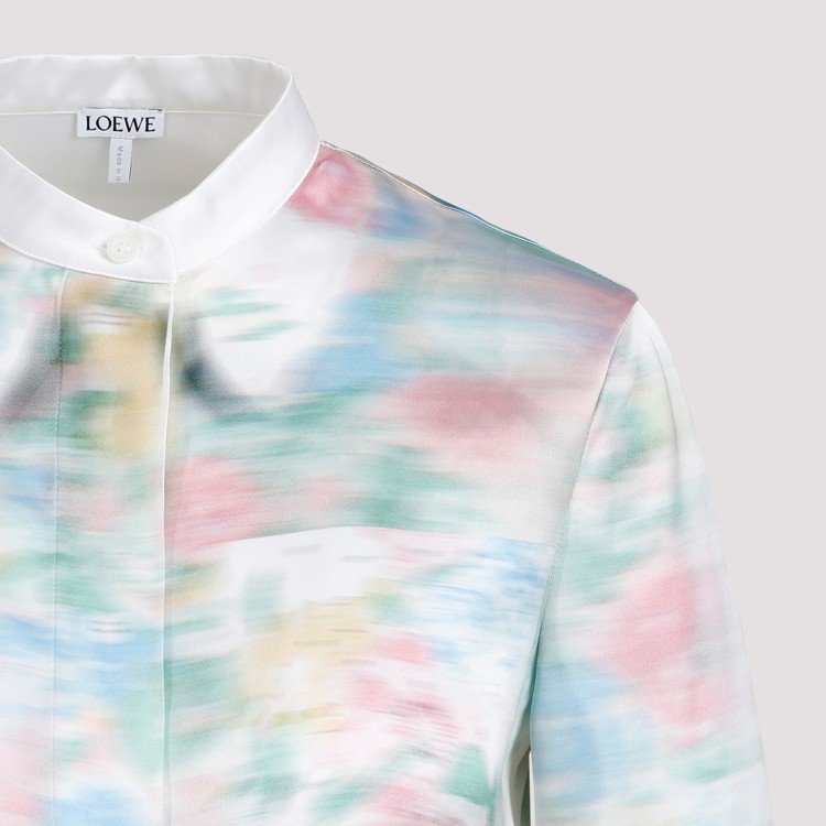 Shop Loewe White Silk Shirt