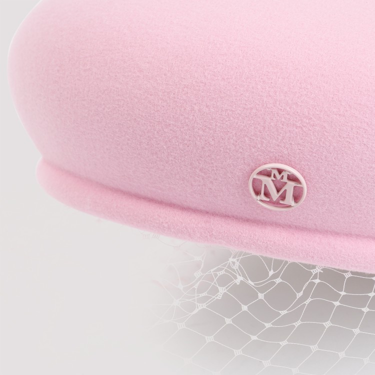 Shop Maison Michel New Bonnie Bubblegum Wool Felt Hat In Pink