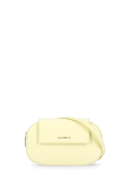 Shop Coccinelle Faint Shoulder Bag In Yellow