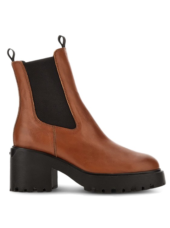 Hogan H649 Slip-on Ankle Boots In Brown