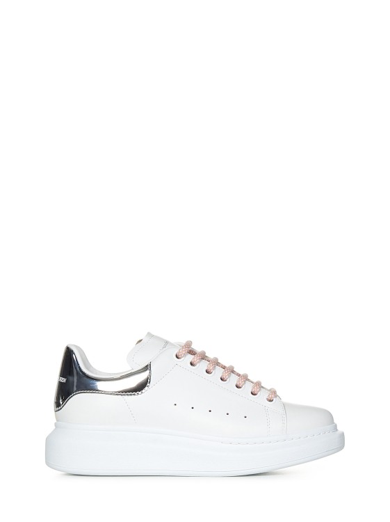 Shop Alexander Mcqueen White Calfskin Sneakers