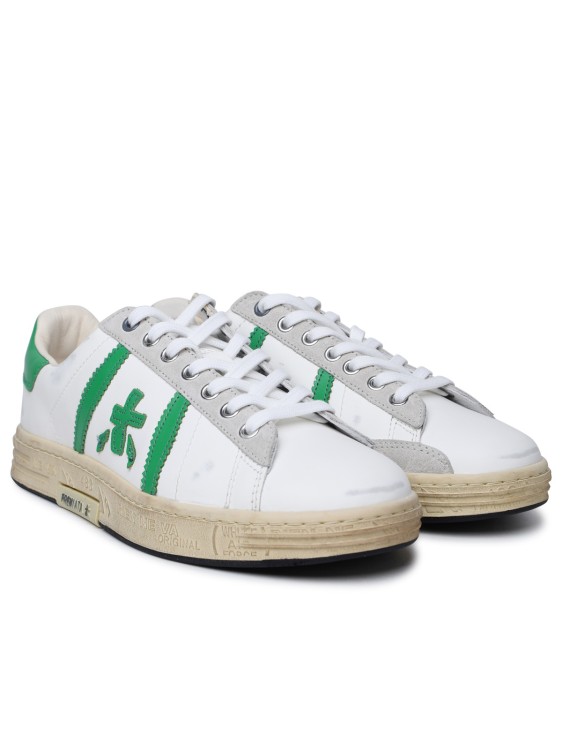 Shop Premiata Russell' White Leather Sneakers