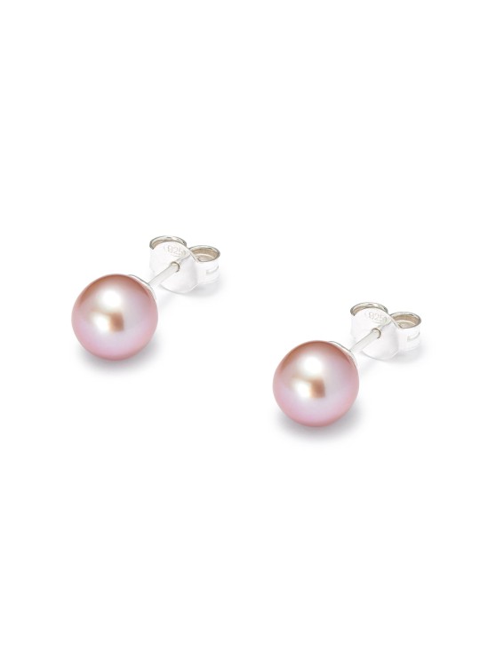 Hatton Labs Freshwater Pink Pearl Stud Earrings In Sterling Silver In Not Applicable