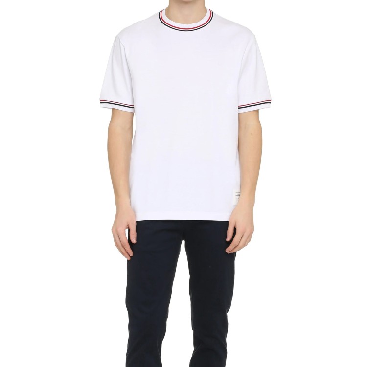 Shop Thom Browne Cotton T-shirt In White
