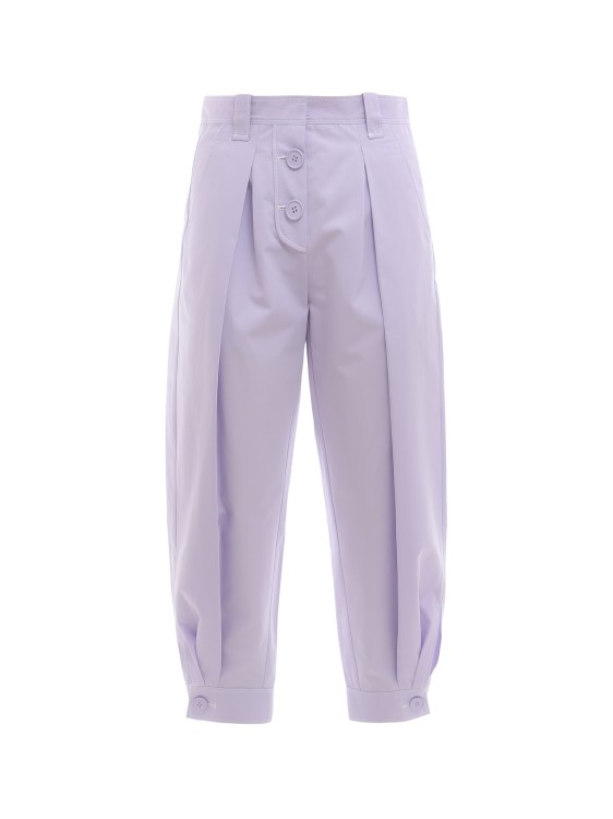 Krizia Cotton Trouser With Pinces In Purple