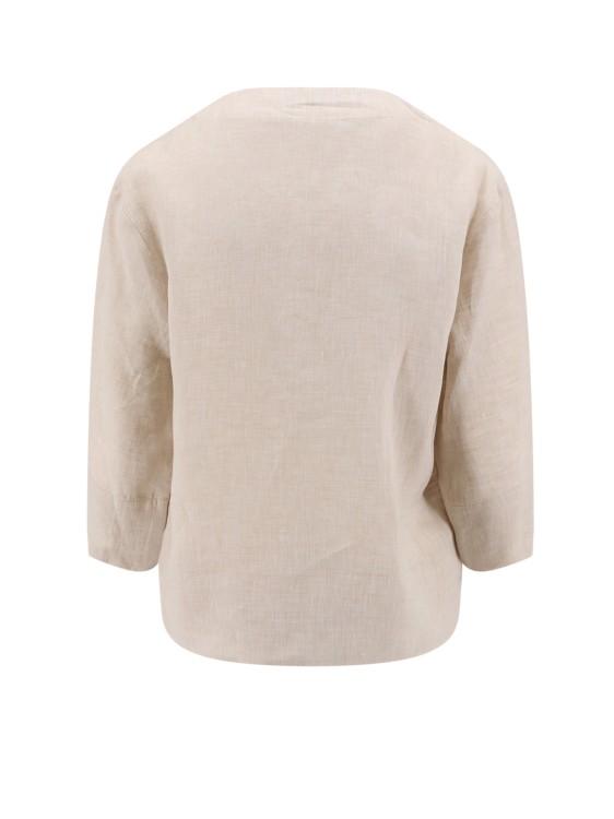 Shop Mvp Wardrobe Beige Linen T-shirt In Neutrals