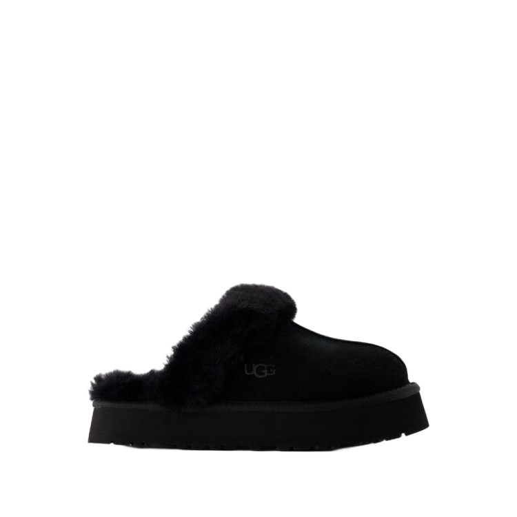 Shop Ugg W Disquette Slides - Leather - Black