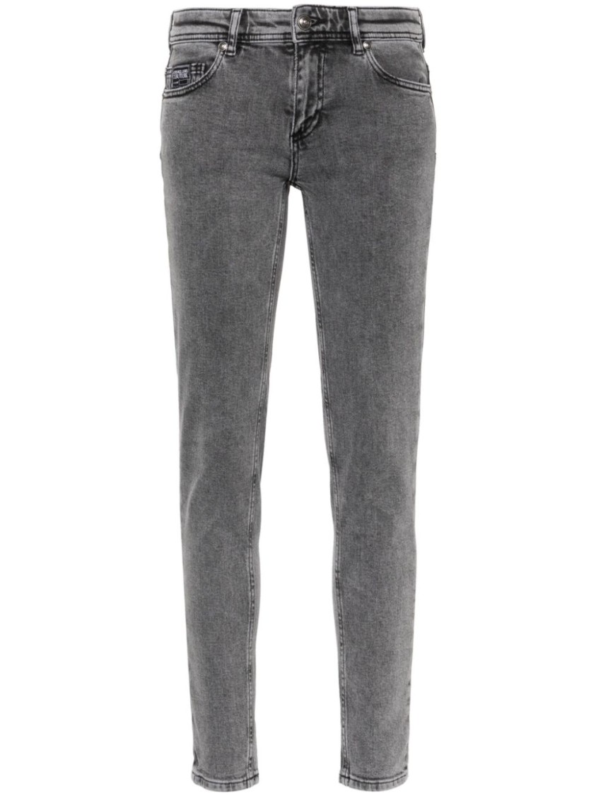 Versace Jeans Couture Five-pockets Skinny Jeans In Grey