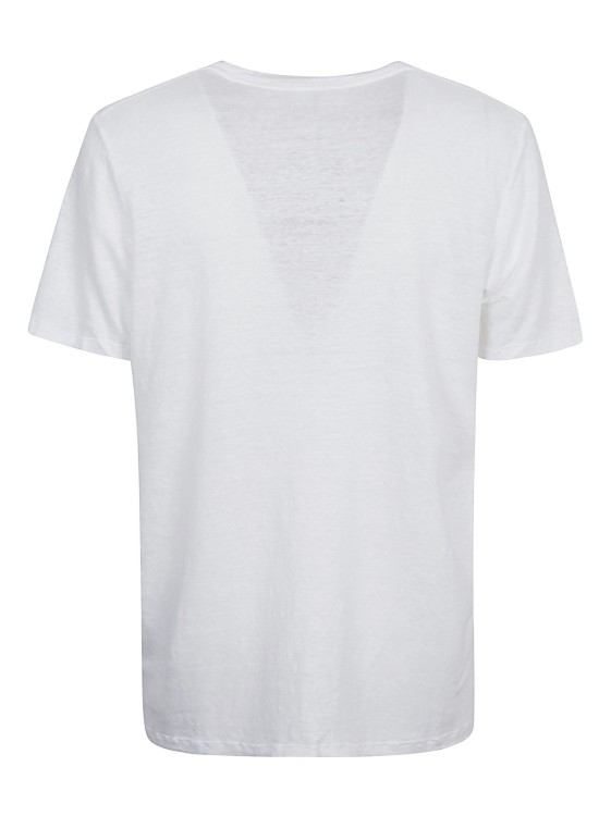 Shop Marant White/black Linen Linen T-shirt