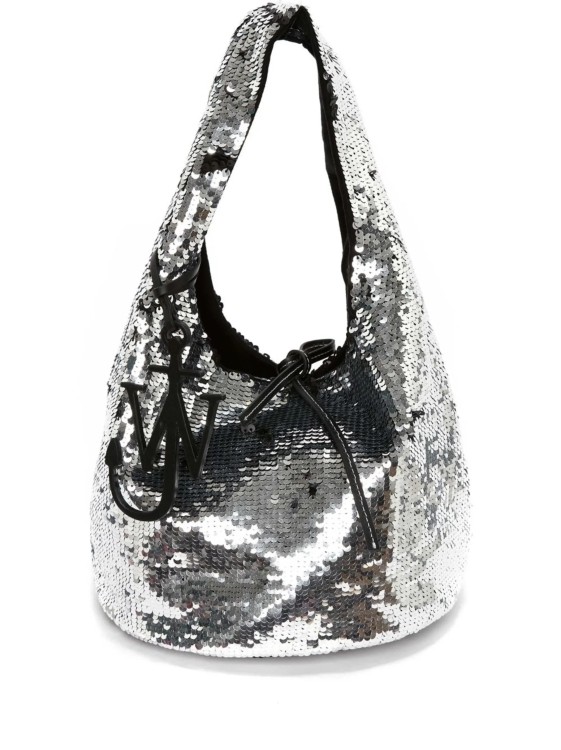 Shop Jw Anderson Silver Sequin Shopper Bag