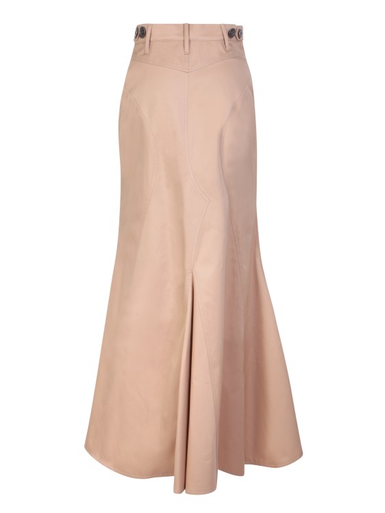 Burberry Woman Maxi Skirt Camel Size 6 Cotton In Brown