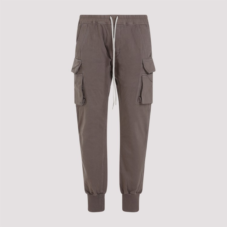 Shop Rick Owens Drkshdw Mastodon Cut Dust Cotton Pants In Grey