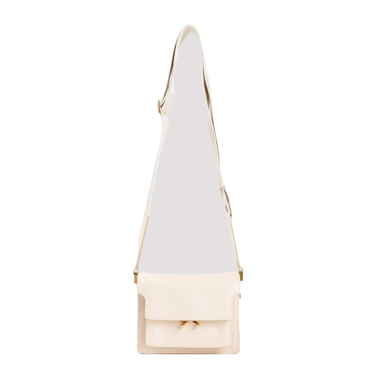Marni White Shell Nappa Leather Soft Mini Handbag In Neutral