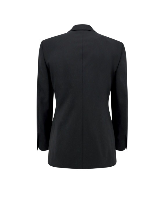 Shop Lardini Stretch Wool Smoking With Satin Profiles In Black