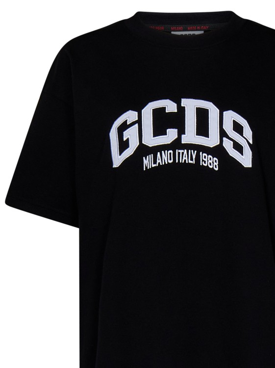 Shop Gcds Unisex Black Cotton Jersey T-shirt