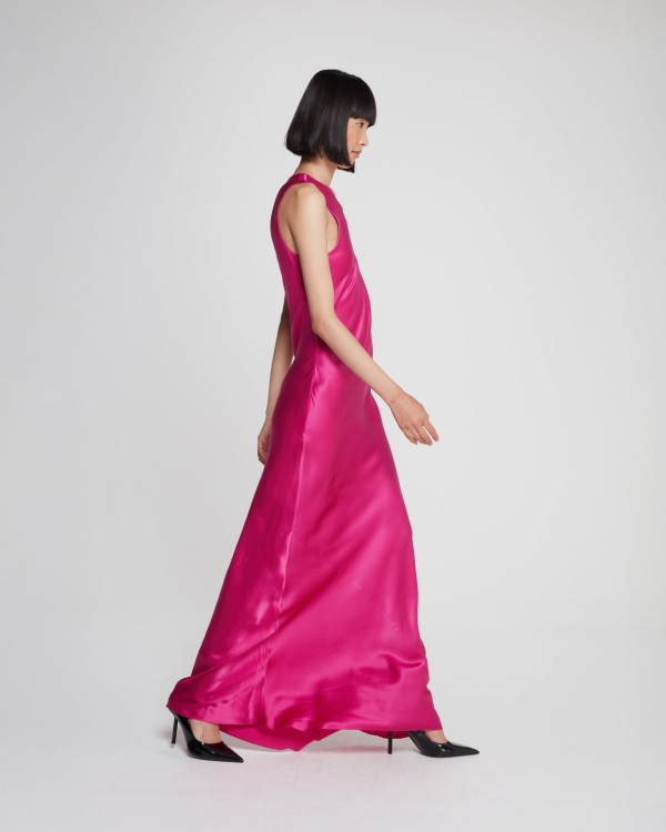Shop Serena Bute Silk Tank Dress - Raspberry Pink