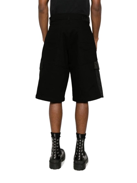 Alexander Mcqueen Black Hybrid Denim Shorts