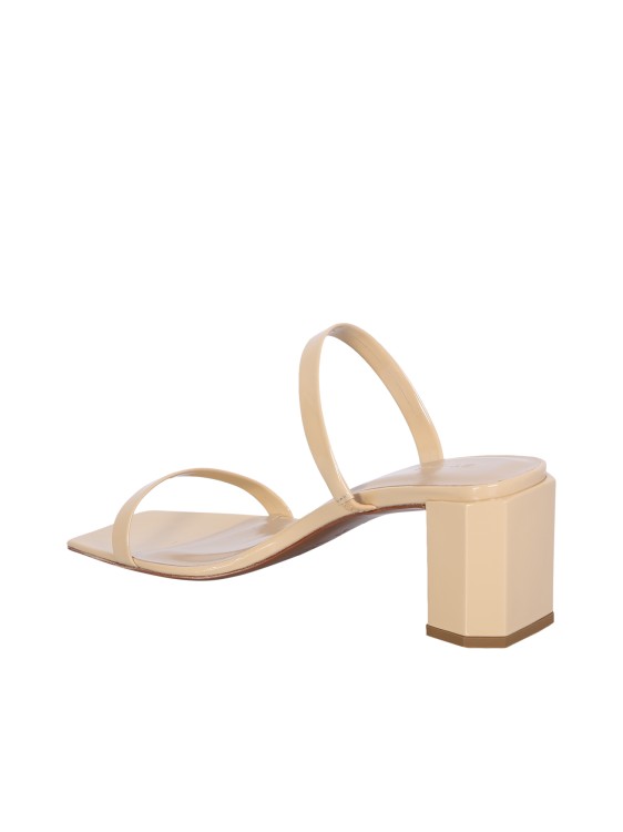Shop By Far Tanya Kraft Patent Sandals In Neutrals