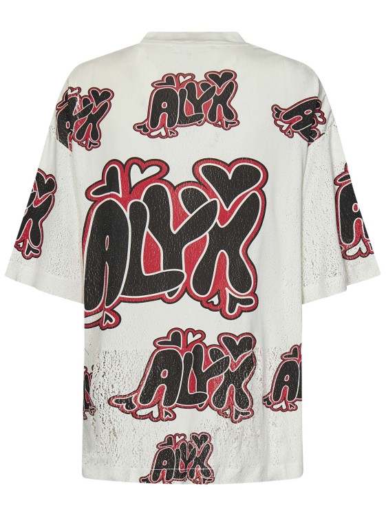 Shop Alyx Oversized Unisex Printed T-shirt In White