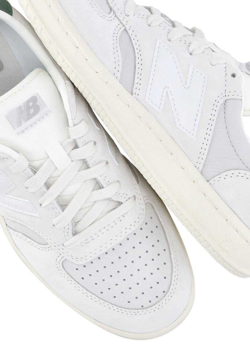 New Balance Ct500 Perforated Suede Low-top Sneakers In White