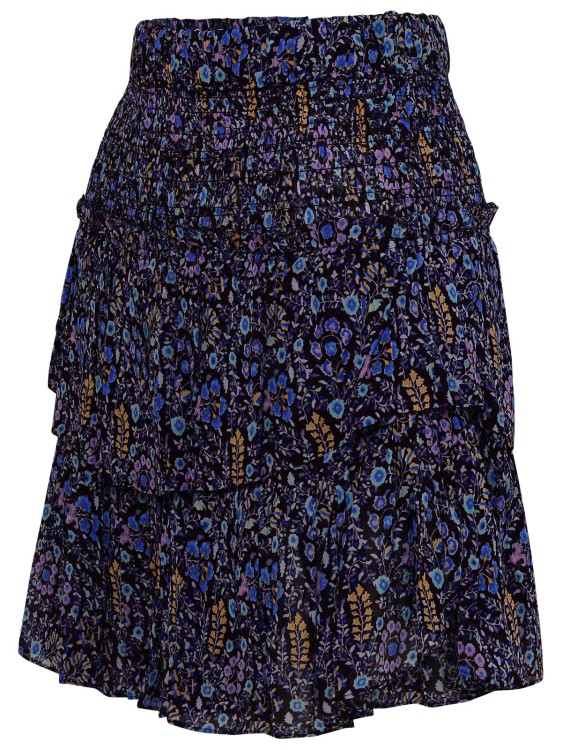 Shop Isabel Marant Étoile Hilari Miniskirt In Multicoloured Viscose In Multicolor