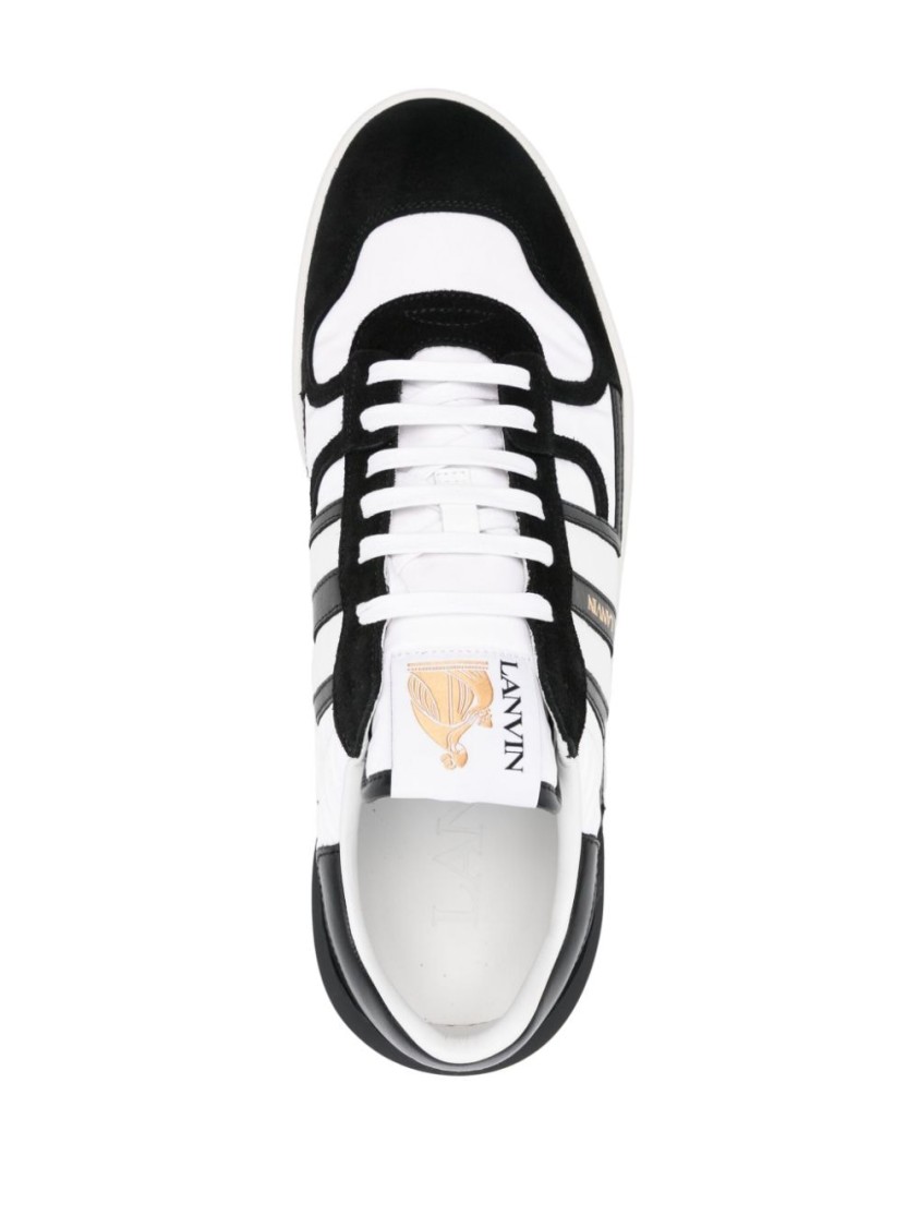 Shop Lanvin Black/white Sneaker With Logo