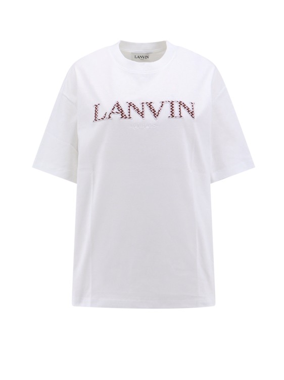 Shop Lanvin Cotton T-shirt With Patch In White